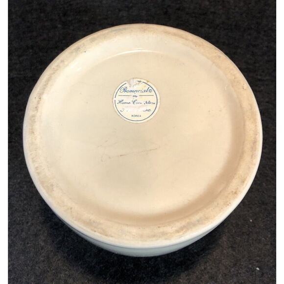 Mid Century Modern Provincial by Home Concepts Stoneware Condiment Jar With Lid - Picture 7 of 8